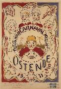 James Ensor Poster for the Carnival at Ostend Germany oil painting artist